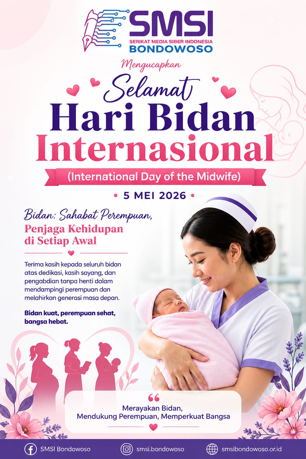 Selamat Hari Bidan Internasional, SMSI Bondowoso: Perhatikan Kesejahteraan Bidan